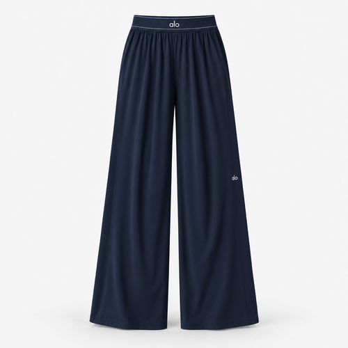 Pantalon Alo Taille Haute Femme - Bleu Marine