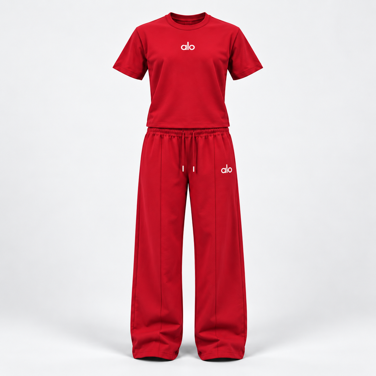 Ensemble T-shirt & Pantalon Alo Femme - Rouge