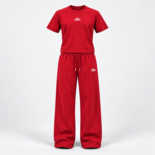 Ensemble T-shirt & Pantalon Alo Femme - Rouge
