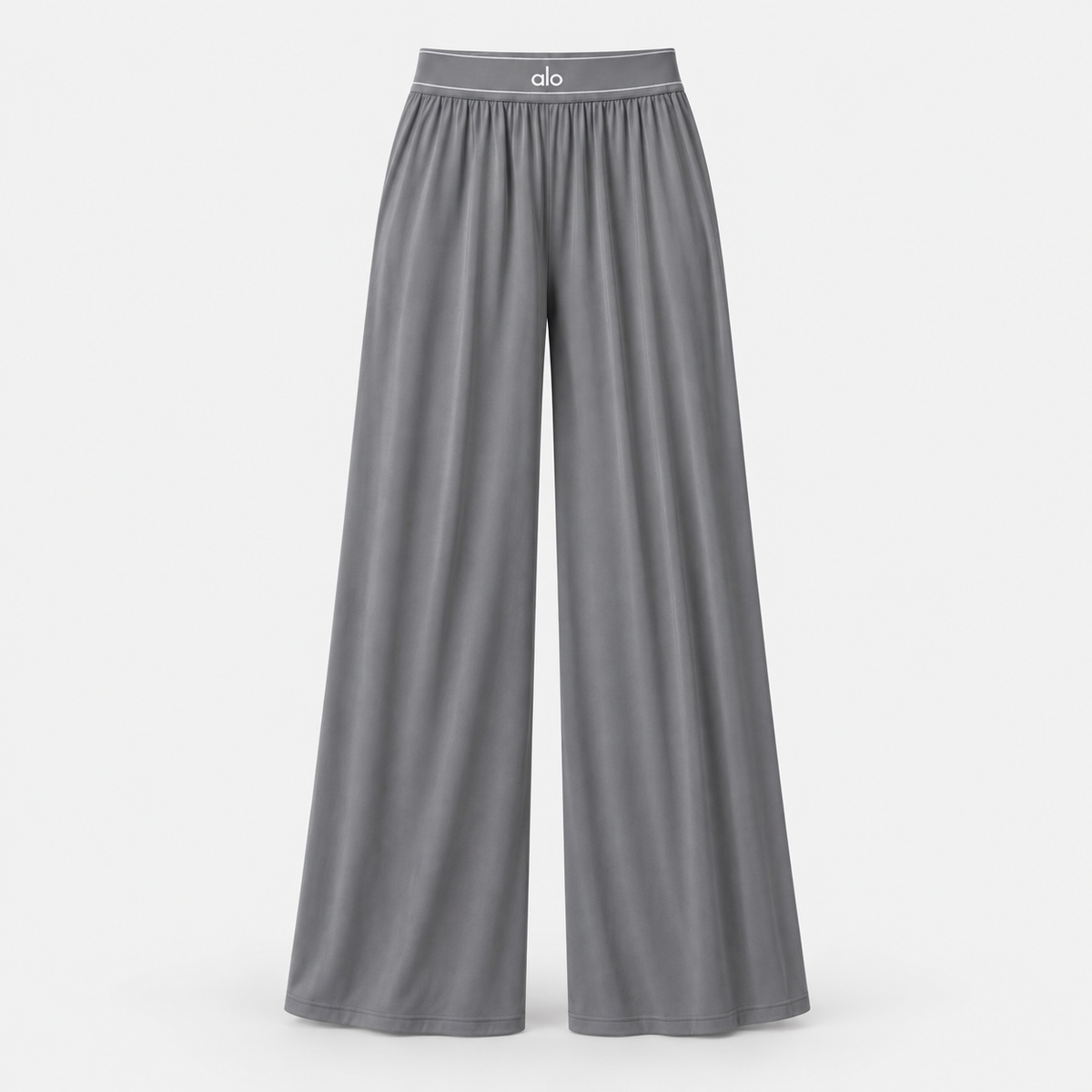 Pantalon Alo Taille Haute Femme - Gris