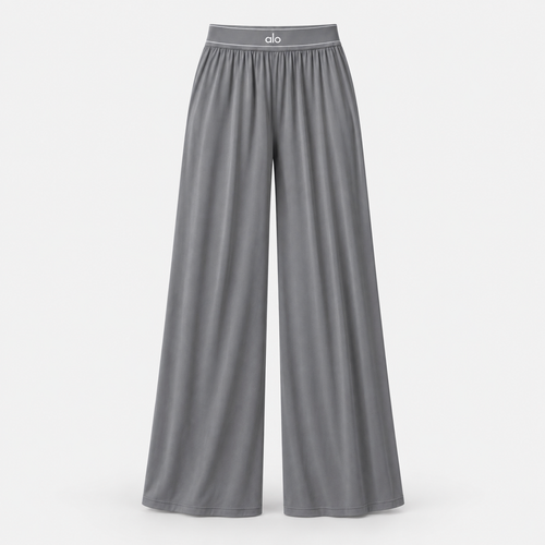 Pantalon Alo Taille Haute Femme - Gris