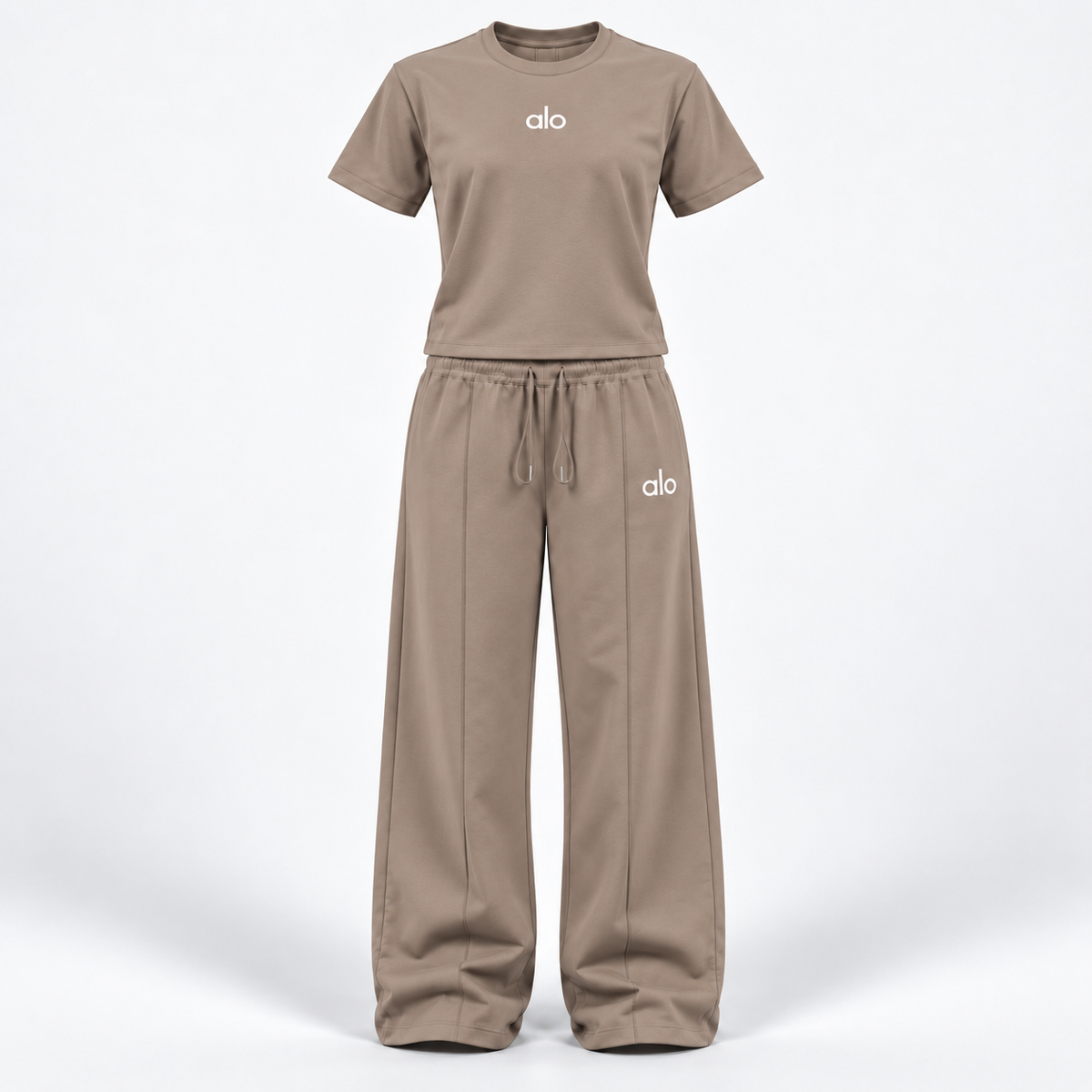 Ensemble T-shirt & Pantalon Alo Femme - Beige