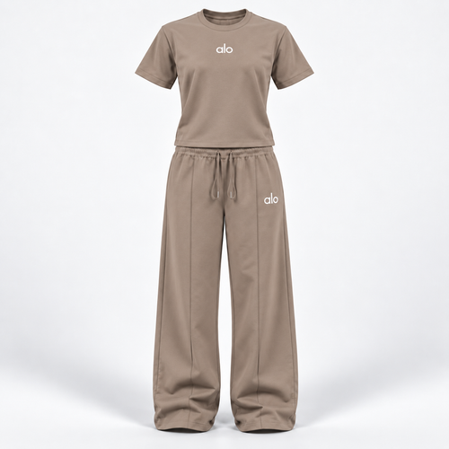 Ensemble T-shirt & Pantalon Alo Femme - Beige