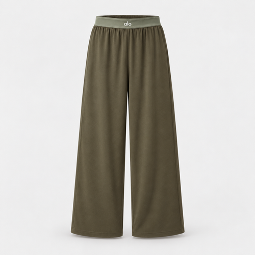 Pantalon Alo Taille Haute Femme - Kaki