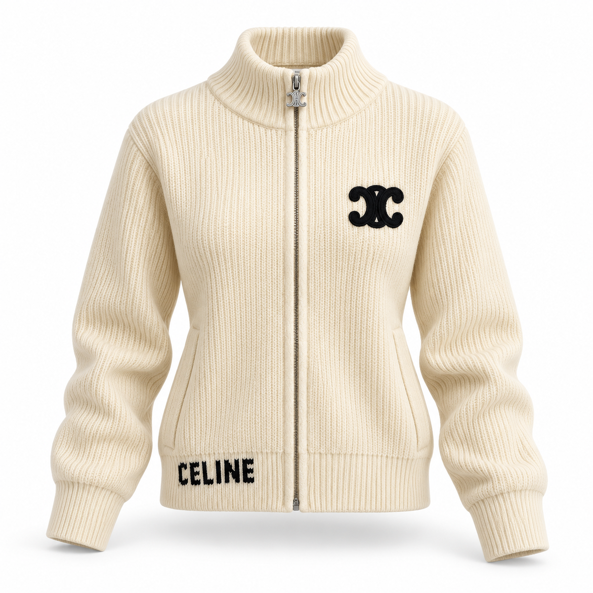 Gilet Céline Maille Côtelée - Beige