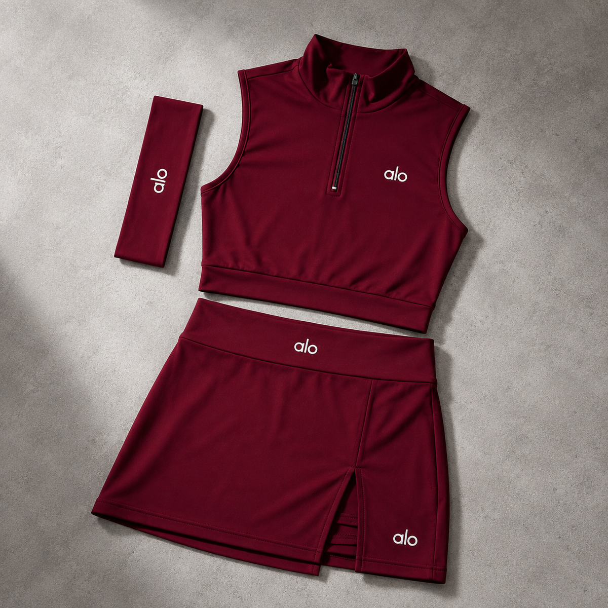Ensemble Alo Skort Femme - Bordeaux