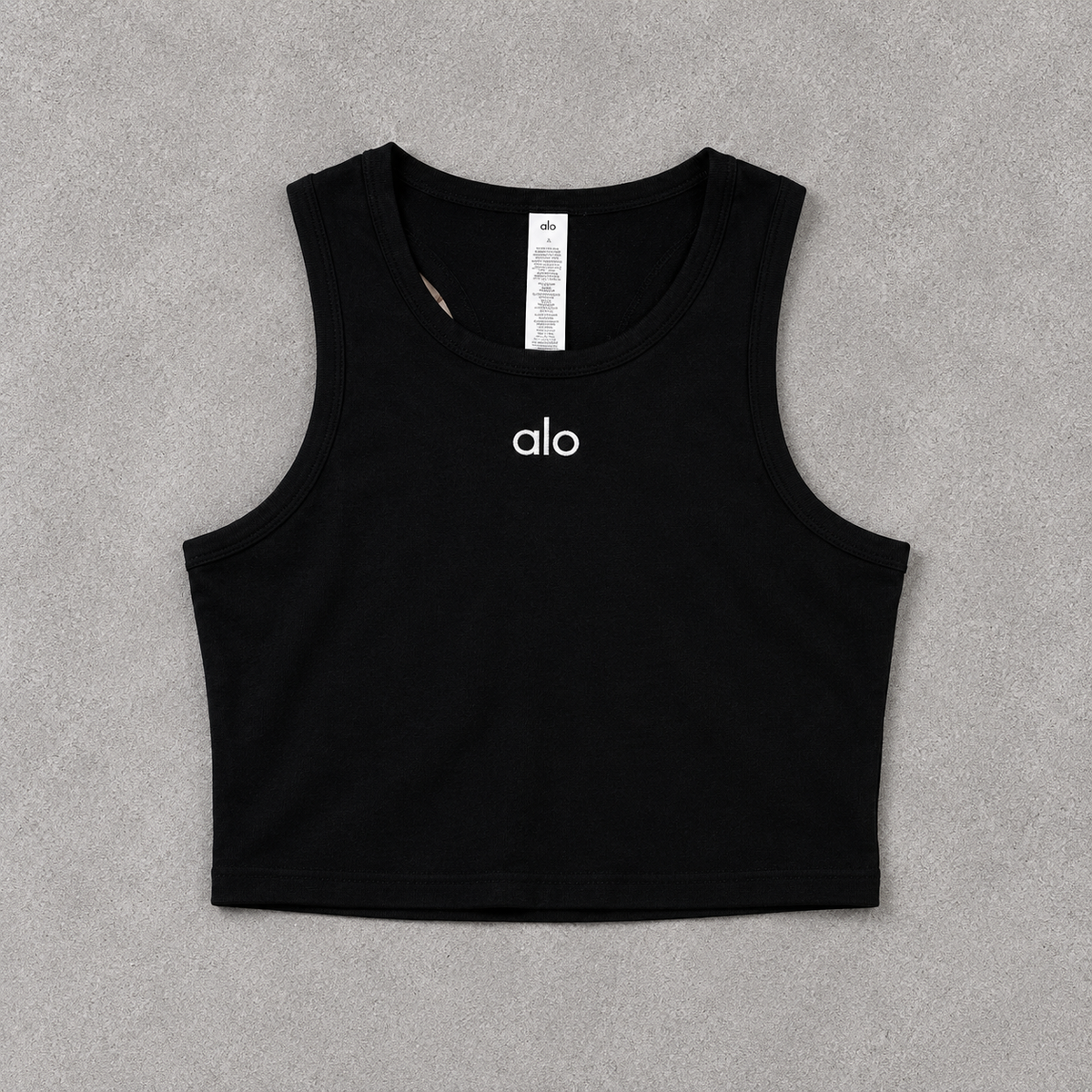 Débardeur Crop Alo Femme - Noir