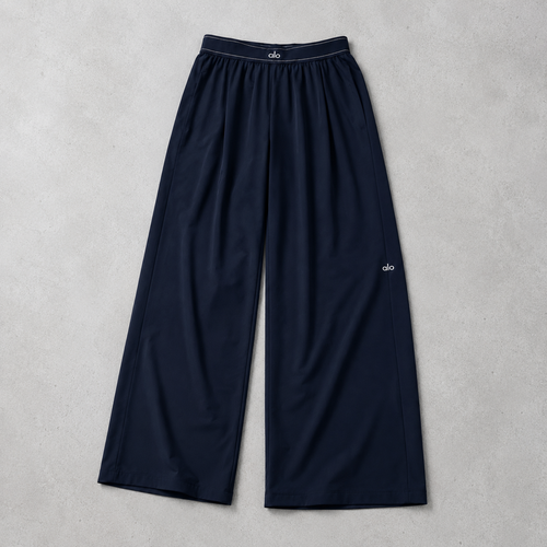Pantalon Alo Taille Haute Femme - Bleu Marine
