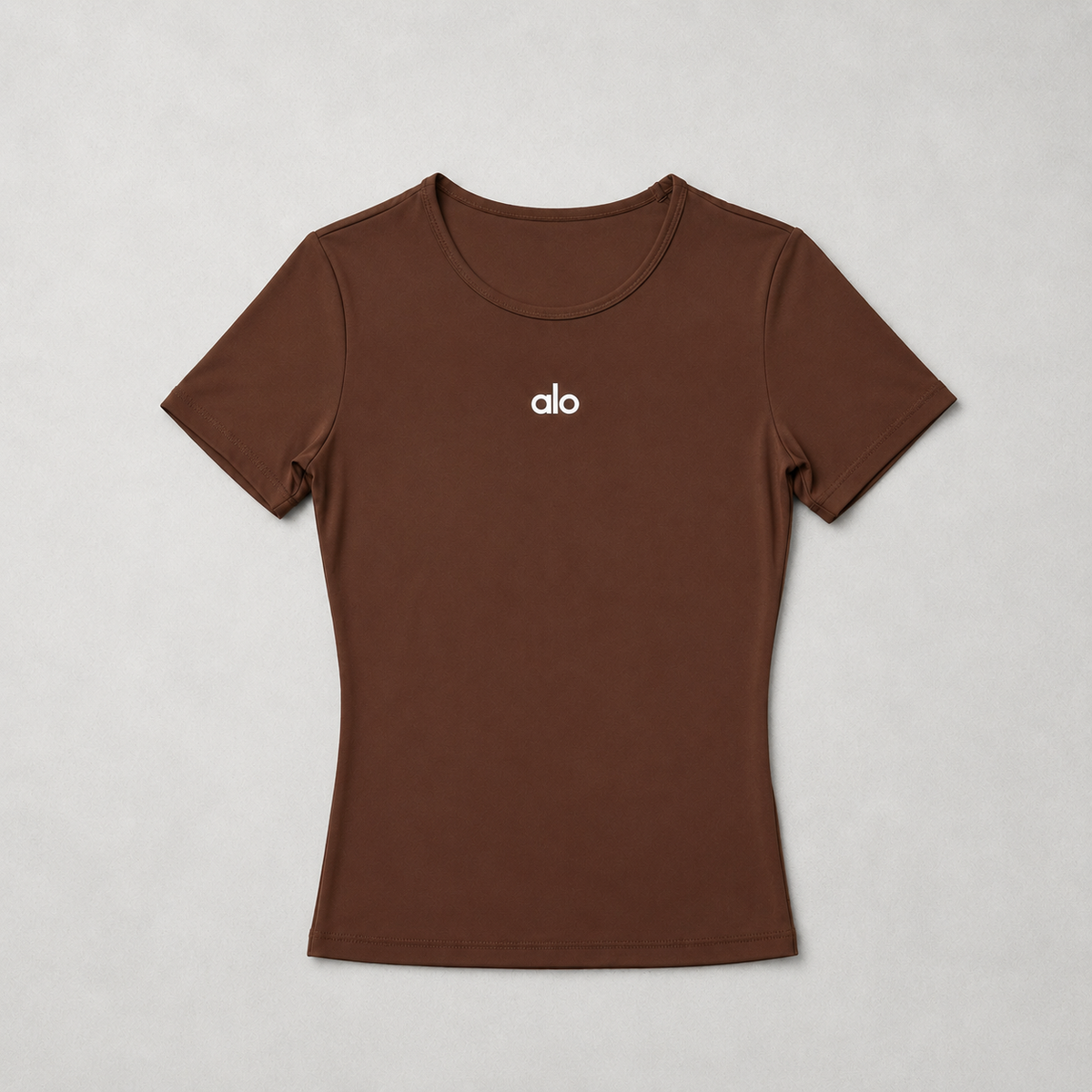T-shirt Court Alo Femme - Marron Café